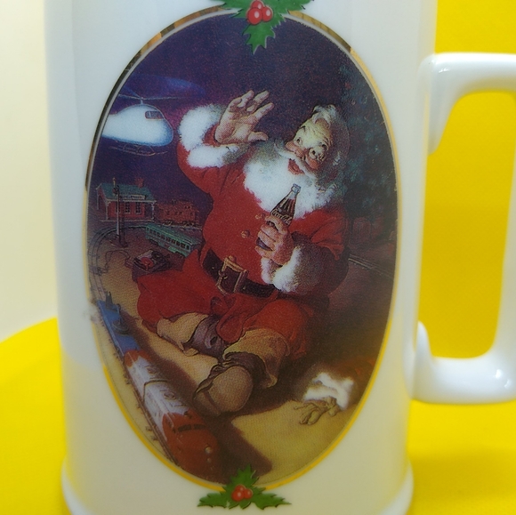1996 Ultimate Source Coca-Cola Coke Mug Santa Heli - Picture 3 of 11